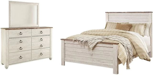 Signature Design By Ashley® Willowton 3pc Whitewash King Panel Bedroom Set P33488354 3 Signature Design By Ashley® Willowton 3pc Whitewash King Panel Bedroom Set P33488354