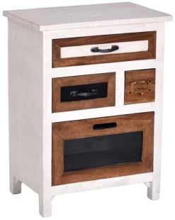 ProgressiveĀ® Furniture Layover Iron/Natural/White Nightstand