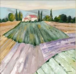 Crestview Collection Tuscany Fields Aged Wood/Green/Purple Wall Art -Furniture Store 833a4e69 dc0b 40d2 befe ace3bff29fe1