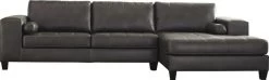 Signature Design By Ashley® Nokomis 2-Piece Charcoal Left-Arm Facing Sectional With Chaise