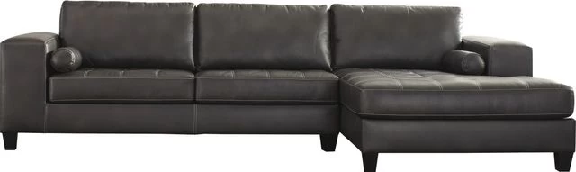 Signature Design By Ashley® Nokomis 2-Piece Charcoal Left-Arm Facing Sectional With Chaise 3 Signature Design By Ashley® Nokomis 2-Piece Charcoal Left-Arm Facing Sectional With Chaise