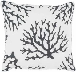Surya Coral Black 16"x16" Pillow