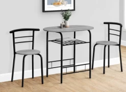 Monarch Specialties Inc. 3-Piece Black/Grey Dining Table Set 11 Monarch Specialties Inc. 3-Piece Black/Grey Dining Table Set -Furniture Store 86090fbf dbe6 421c b9dd 83f3b35300ee