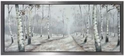 Crestview Collection Backwoods Gray/White Wall Art