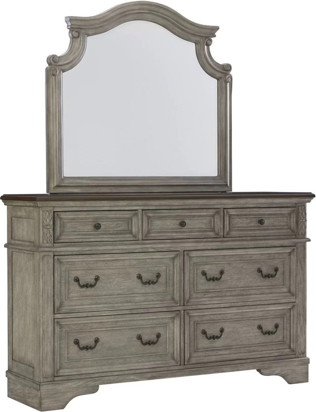 Signature Design By Ashley® Lodenbay Antique Gray Dresser And Mirror 3 Signature Design By Ashley® Lodenbay Antique Gray Dresser And Mirror