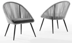 Crosley Furniture® Aspen 3-Piece Gray/Matte Black Outdoor Rope Chair Set 9 Crosley Furniture® Aspen 3-Piece Gray/Matte Black Outdoor Rope Chair Set -Furniture Store 86cd768c 7783 4b65 95a5 c3df9f246f61