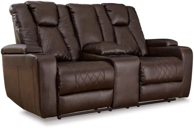 Signature Design By Ashley® Mancin Chocolate Reclining Loveseat With Console 3 Signature Design By Ashley® Mancin Chocolate Reclining Loveseat With Console