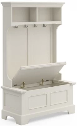 Homestyles® Naples White Hall Tree -Furniture Store 8aef1e1f b89f 4f30 9100 36d654f1b289