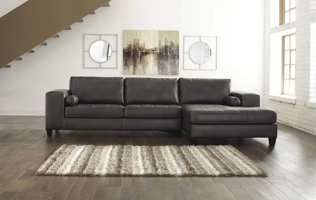 Signature Design By Ashley® Nokomis 2-Piece Charcoal Left-Arm Facing Sectional With Chaise 5 Signature Design By Ashley® Nokomis 2-Piece Charcoal Left-Arm Facing Sectional With Chaise - Image 3