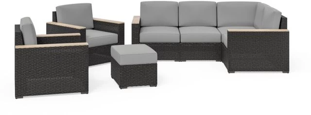 Homestyles® Boca Raton 4-Piece Brown Sectional Set 3 Homestyles® Boca Raton 4-Piece Brown Sectional Set