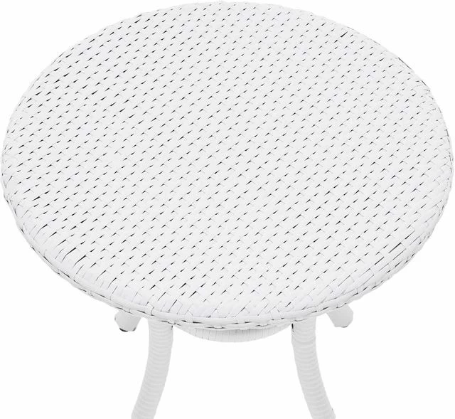 Crosley Furniture® Palm Harbor White Outdoor Wicker Round Side Table 4 Crosley Furniture® Palm Harbor White Outdoor Wicker Round Side Table - Image 2