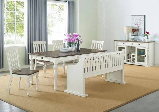 Steve Silver Co. Joanna 6-Piece Ivory/Charcoal Dining Table Set 3 Steve Silver Co. Joanna 6-Piece Ivory/Charcoal Dining Table Set