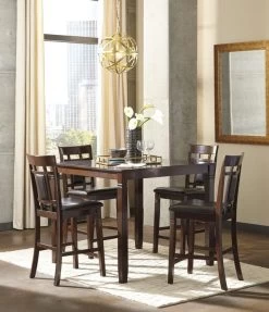 Signature Design By Ashley® Bennox 5-Piece Brown Counter Height Dining Set -Furniture Store 8dcffc17 caeb 4adf b947 b000f42b86f1