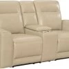 Steve Silver Co. Akari Surly Sand Dual-Power Console Reclining Loveseat