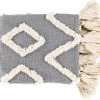 Surya Tut Medium Gray 50"x60" Throw Blanket -Furniture Store 8e11a274 d514 47b0 a40a b698156c707b
