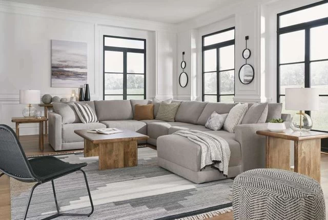 Benchcraft® Katany 6-Piece Shadow Right-Arm Facing Sectional With Chaise 5 Benchcraft® Katany 6-Piece Shadow Right-Arm Facing Sectional With Chaise - Image 3