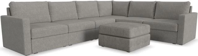 Flex By Flexsteel® 7-Piece Pebble Sectional With Ottoman 3 Flex By Flexsteel® 7-Piece Pebble Sectional With Ottoman