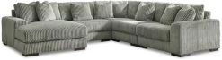 Signature Design By Ashley® Lindyn 5-Piece Fog Left-Arm Facing Sectional With Corner Chaise