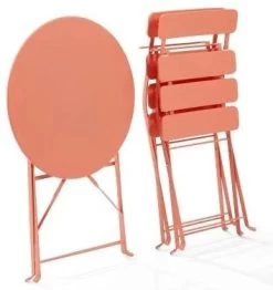 Crosley Furniture® Karlee 3-Piece Coral Indoor/Outdoor Metal Bistro Set -Furniture Store 9168098a 2f82 4fbb b0df 64a702a2cb26