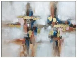 Crestview Collection Frisco Black/Blue/Orange Wall Art