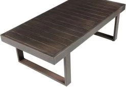 Steve Silver Co. Wyatt Burnished Walnut Powder-Coated Aluminum Outdoor Cocktail Table -Furniture Store 92989ca8 053e 437f b149 fa1d09aae7ba