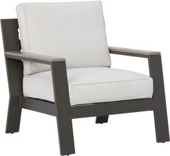 Signature Design By Ashley® Tropicava Taupe/White Outdoor Lounge Chair
