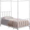 Coaster® Betony White Twin Canopy Youth Bed -Furniture Store 92d1c398 14fc 41bc be7a 23574ef55a37