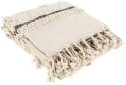 Surya Vasant Ivory 50"x60" Throw Blanket -Furniture Store 942d867b f8db 41b8 8daa aaf265295328