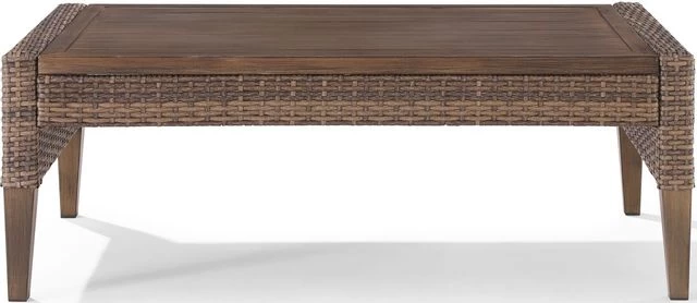 Crosley Furniture® Capella Brown Outdoor Coffee Table 4 Crosley Furniture® Capella Brown Outdoor Coffee Table - Image 2