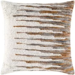 Surya Ulla Camel 20"x20" Toss Pillow Shell With Down Insert