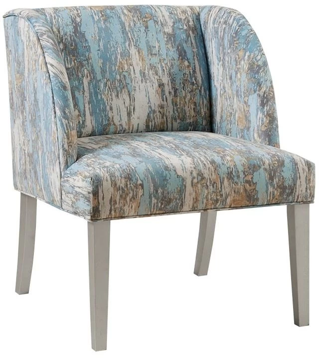Olliix By Madison Park Delilah Grey/Blue Wingback Accent Lounge Chair 4 Olliix By Madison Park Delilah Grey/Blue Wingback Accent Lounge Chair - Image 2