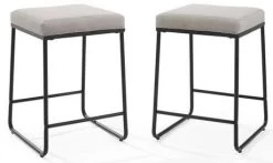 Crosley Furniture® Beckett 2-Piece Black/Gray Counter Stool Set