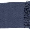 Surya Tressa Navy 50"x60" Throw Blanket -Furniture Store 9b906c10 623d 40e5 90da 3ba17c6a4dbe