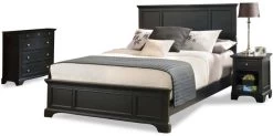 Homestyles® Bedford 3-Piece Black Queen Bed Set