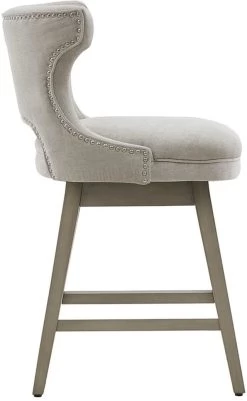 Olliix By Madison Park Light Grey Emmett Swivel Counter Stool -Furniture Store 9e80e5f5 9f83 4d19 95eb 6677d046b151