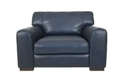 Soft Line Blue Leather Chair