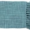 Surya Tori Teal 49"x59" Throw Blanket