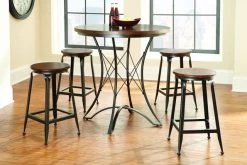 Steve Silver Co. Adele Brown Round Counter Table With Black Base -Furniture Store a097e44f 481f 4e09 9111 e12e912bf4f6