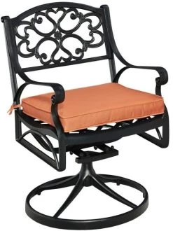 Homestyles® Sanibel Black Outdoor Swivel Rocking Chair