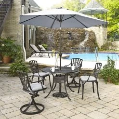 Homestyles® Grenada 5-Piece Charcoal Outdoor Dining Set -Furniture Store a5b1fe46 746d 43fa bad2 1717712f4ff8