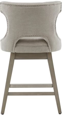 Olliix By Madison Park Light Grey Emmett Swivel Counter Stool -Furniture Store a6ad8ab0 16c1 459e a702 8297cd0c0197