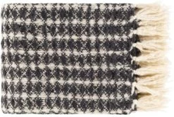 Surya Boris Charcoal 50"x60" Throw Blanket