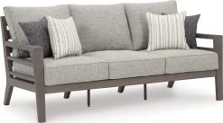 Signature Design By Ashley® Hillside Barn Gray/Brown Outdoor Sofa With Cushion