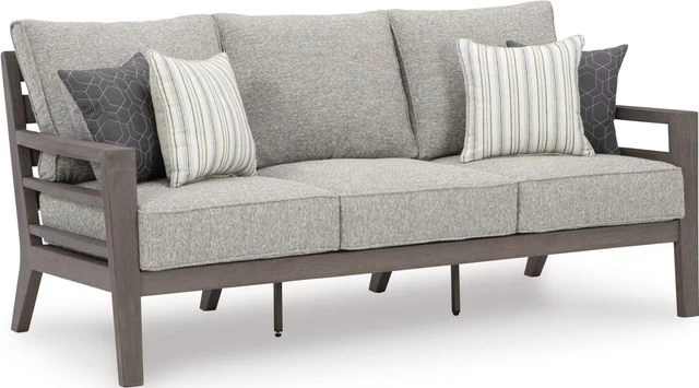 Signature Design By Ashley® Hillside Barn Gray/Brown Outdoor Sofa With Cushion 3 Signature Design By Ashley® Hillside Barn Gray/Brown Outdoor Sofa With Cushion