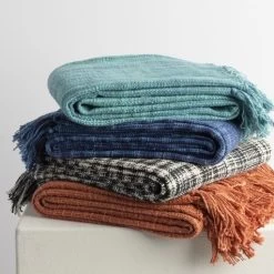 Surya Tori Teal 49"x59" Throw Blanket -Furniture Store aa83b1ac 090c 4f4c a74d db6318f9d017