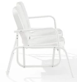 Crosley Furniture® Ridgeland White Gloss Outdoor Metal Loveseat Glider -Furniture Store ac11e001 51ea 463a a759 1d5325aeb177