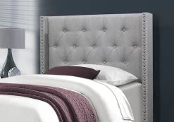 Monarch Specialties Bed, Twin Size, Platform, Teen, Frame, Upholstered, Velvet, Wood Legs, Grey, Transitional 9 Monarch Specialties Bed, Twin Size, Platform, Teen, Frame, Upholstered, Velvet, Wood Legs, Grey, Transitional -Furniture Store acaeb8af 17f8 4d38 a4a6 ba5ce9043126