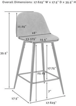 Crosley Furniture® Weston 2-Piece Distressed Gray Counter Stool Set -Furniture Store ad55ab89 5230 4337 a88e ebeb2a388afb