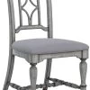 Flexsteel® Plymouth® Distressed Graywash Upholstered Dining Chair