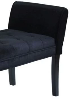 Armen Living Chatham Bench In Black Velvet -Furniture Store ae96d7ed e583 42f0 ab31 249d70707373